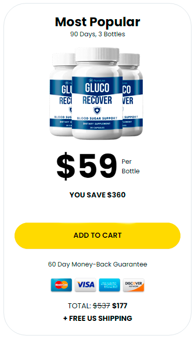 Gluco Recover-3bottles-price-just $59/Bottle Only!