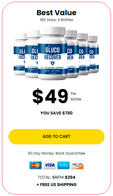 Gluco Recover-6bottles-price-just $49 Only!